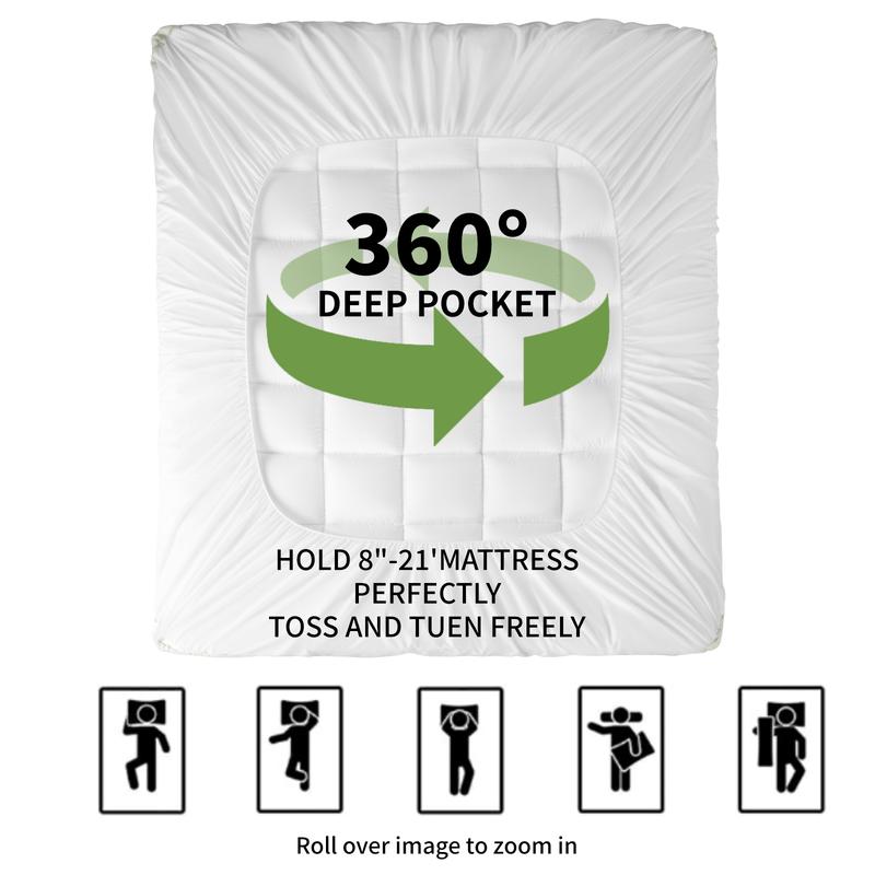 Hotel Luxe Cooling Mattress Topper